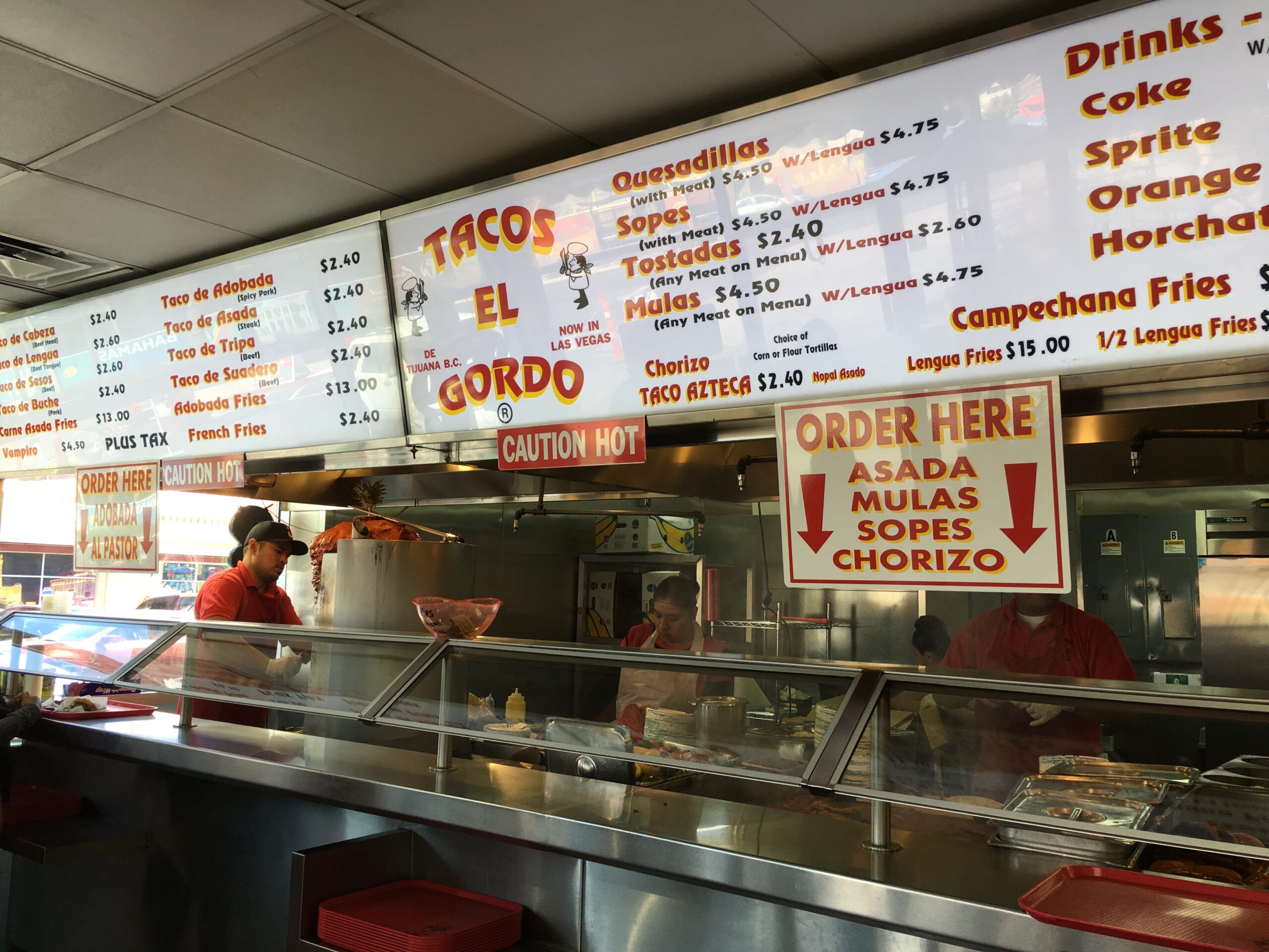 Tacos el gordo las vegas