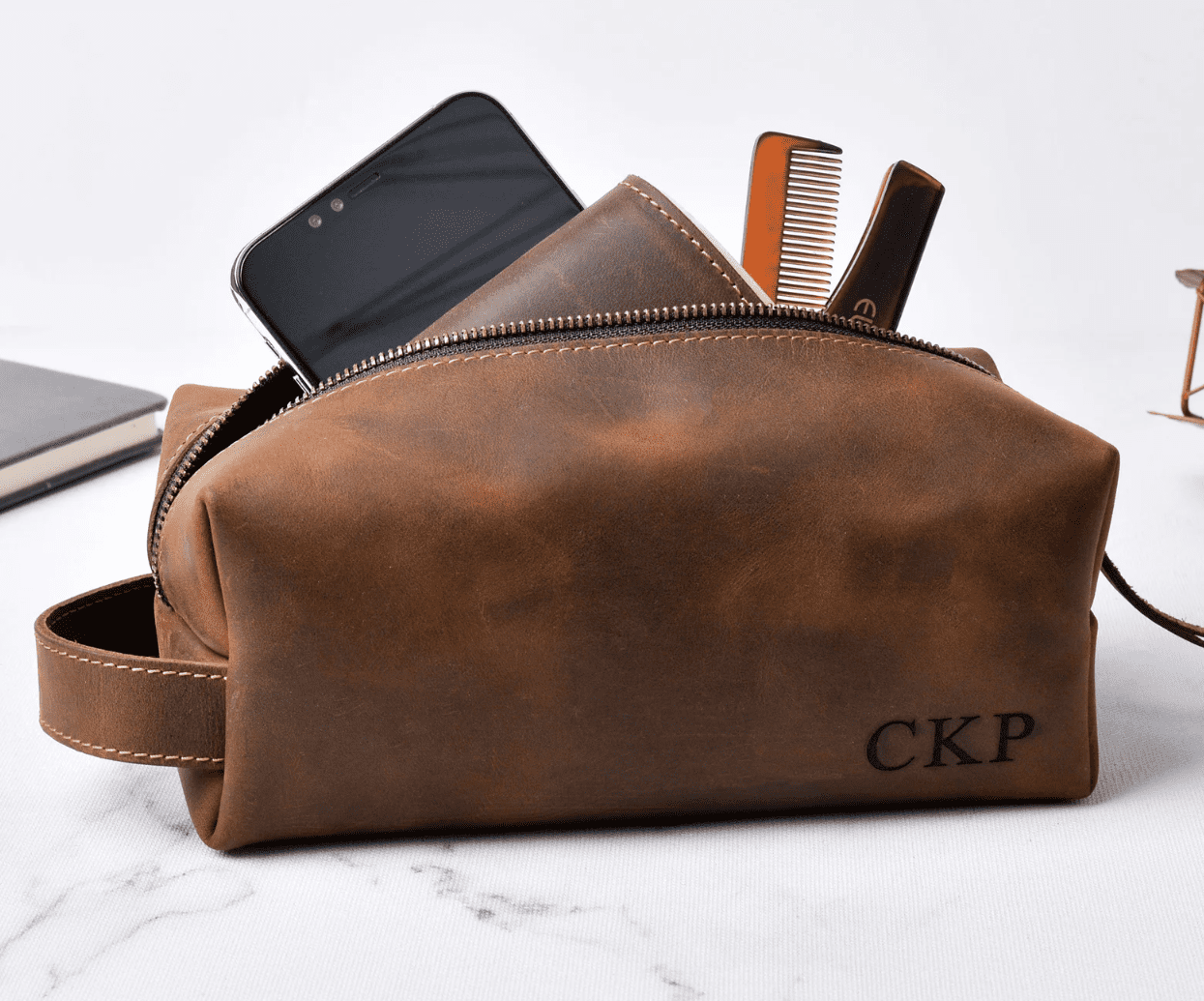 Personalized toiletry bag travel gift