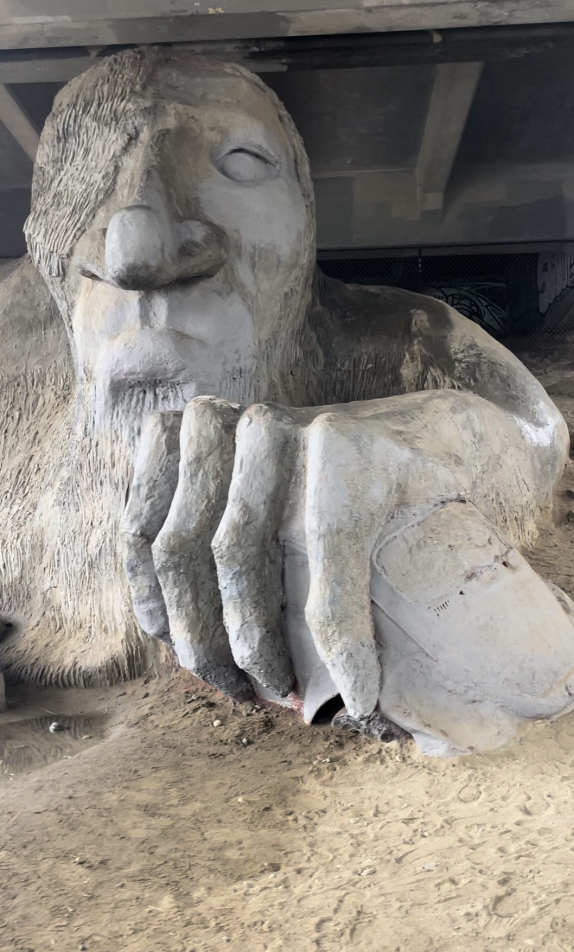Original Fremont Troll in Seattle under the bridge