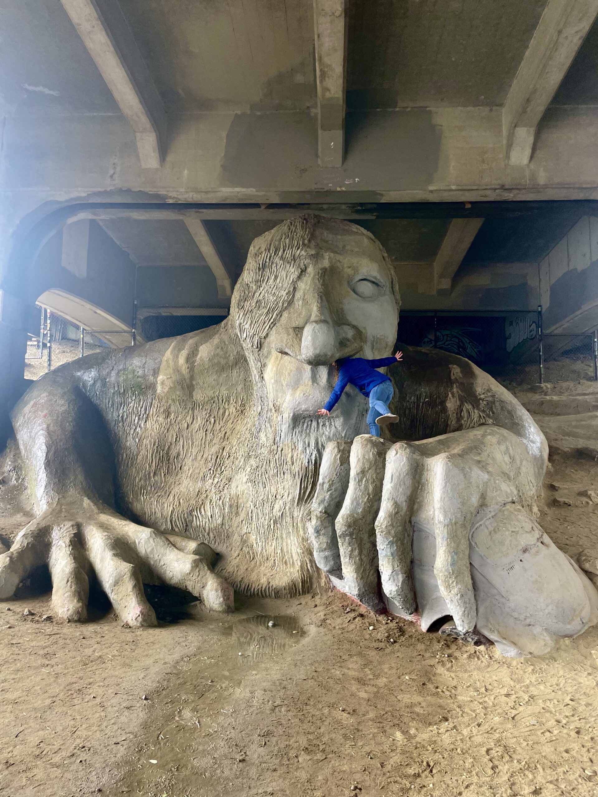 Original Fremont Troll in Seattle under the bridge is a must see