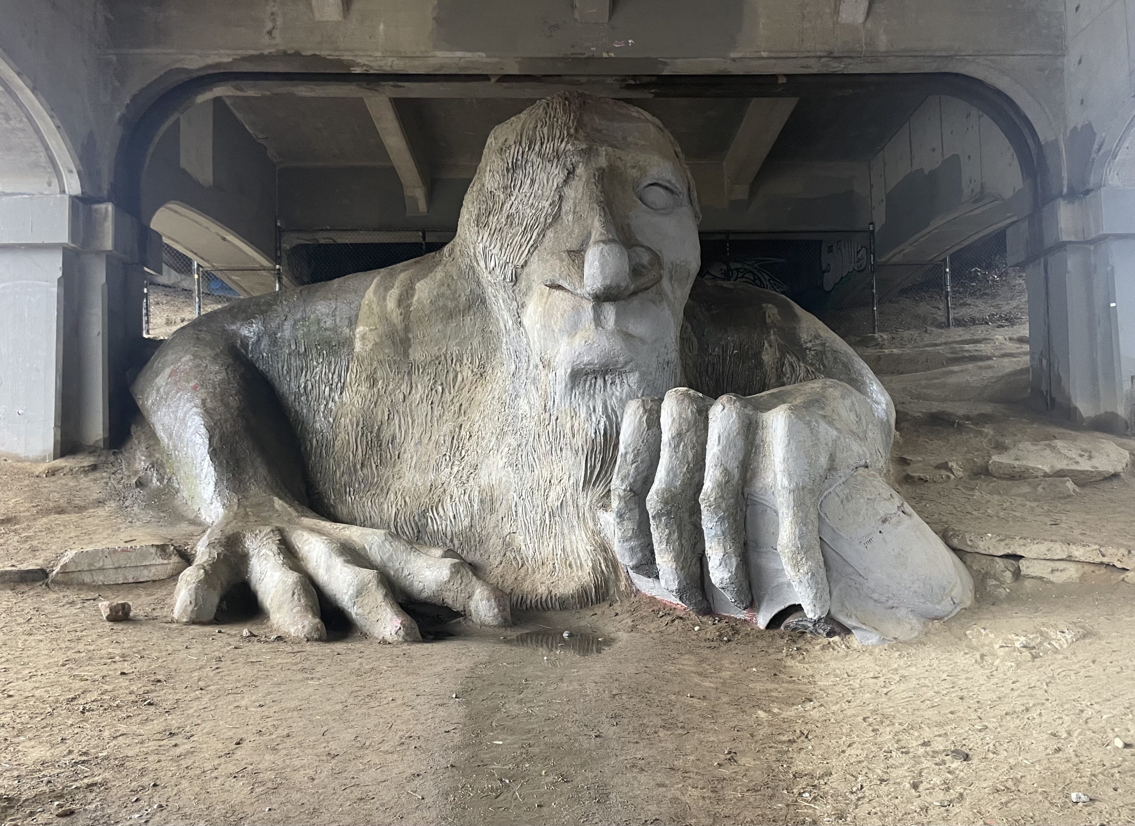 Original Fremont Troll Statue in Seattle Washington