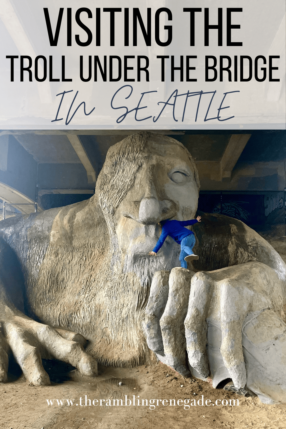 The Original Fremont Troll Statue in Seattle, Washington