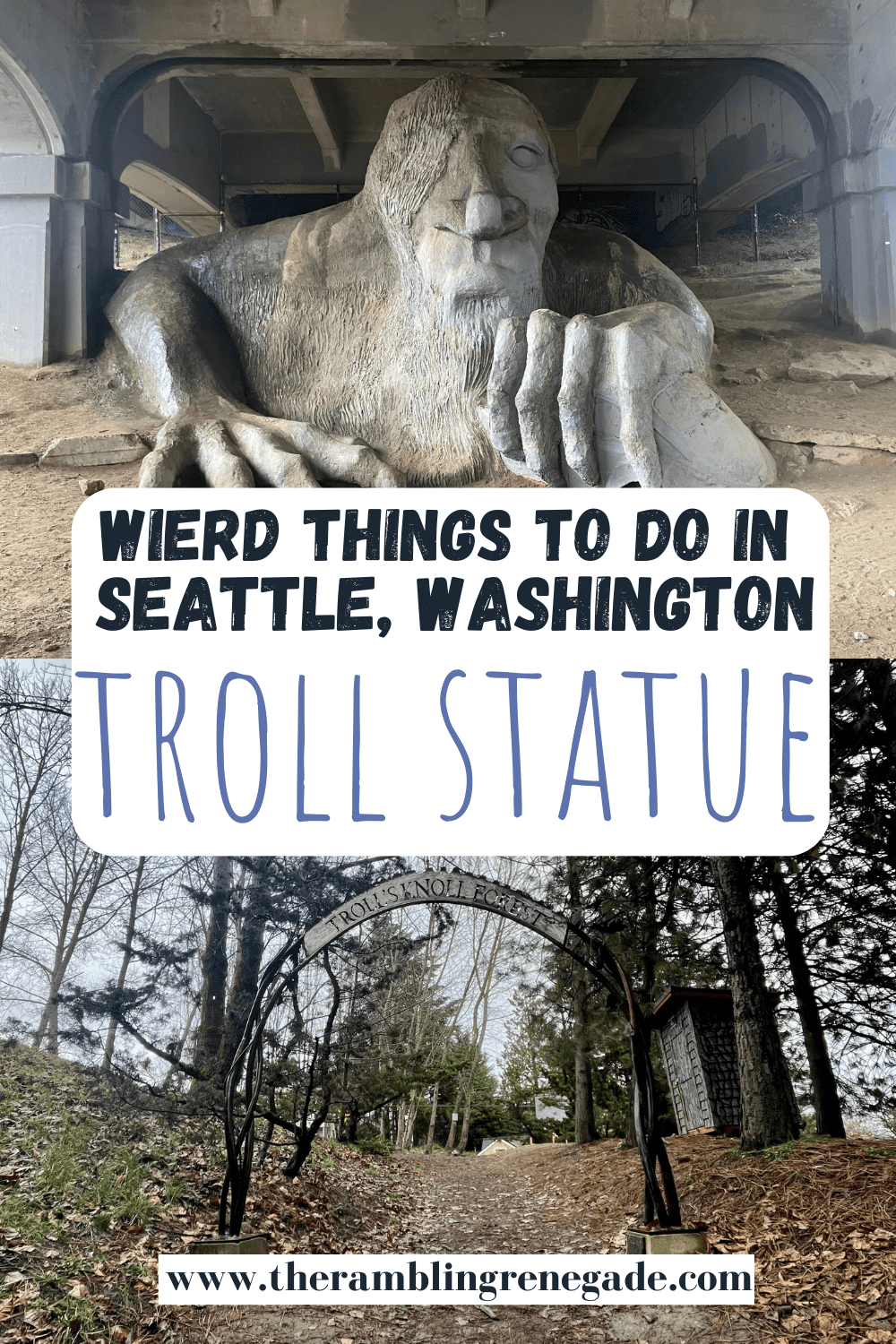 The Original Fremont Troll Statue in Seattle, Washington