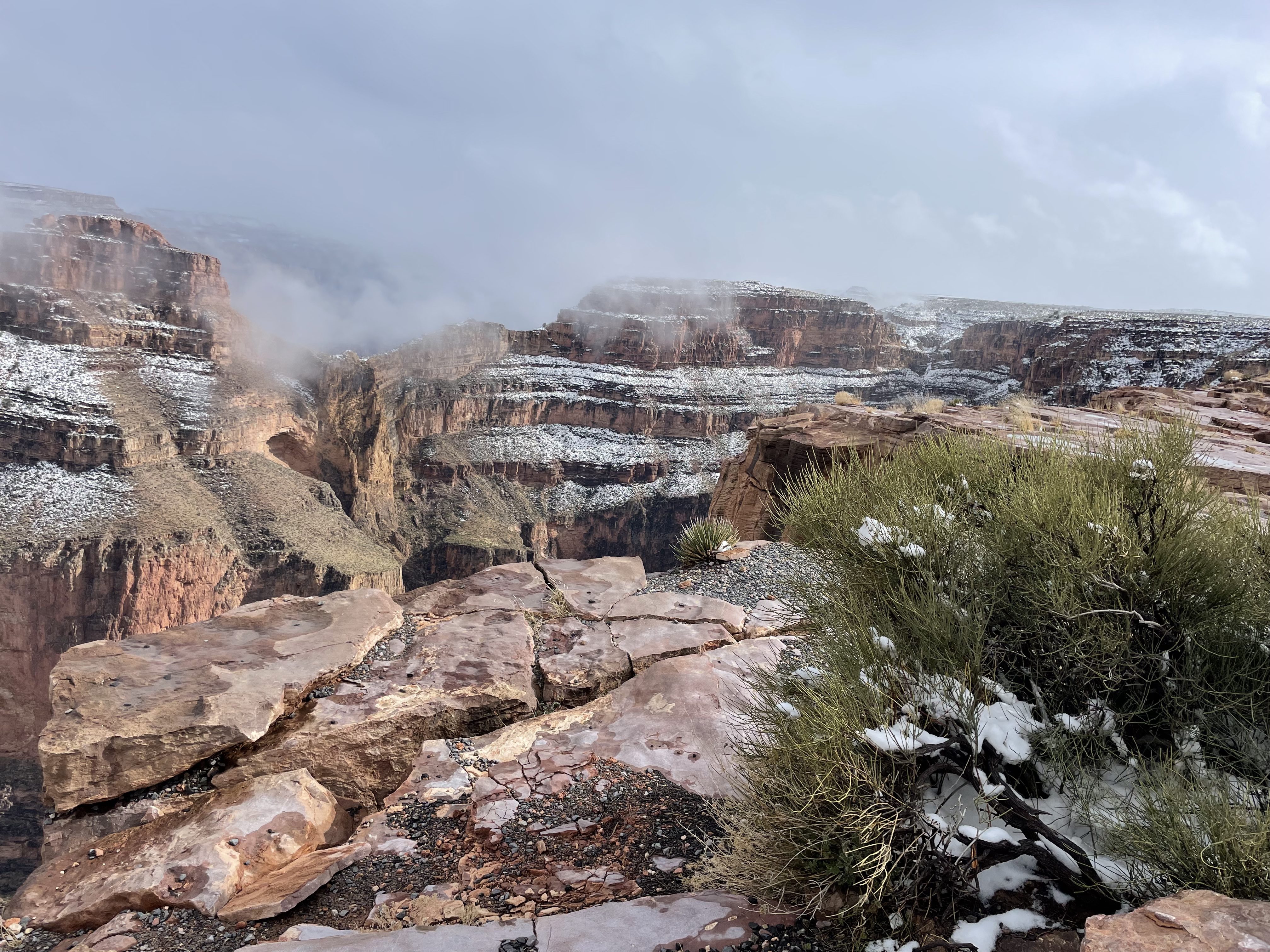 Las Vegas to West Rim Grand Canyon by Car- Eagle Point with clouds